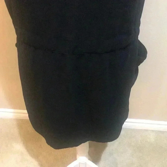 Asos design Black Midi Adjustable Waist Tie Belt Oversized w/Pockets Dress-10 - Picture 9 of 9